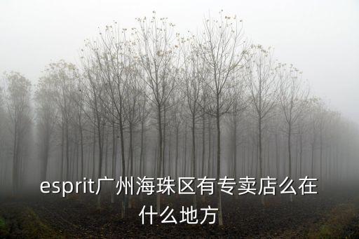 esprit廣州海珠區(qū)有專賣店么在什么地方