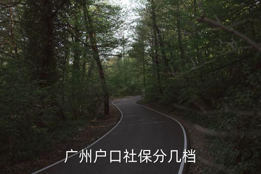 廣州戶口社保分幾檔