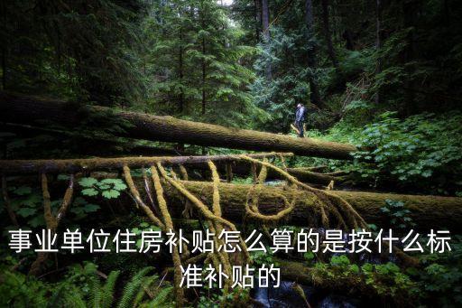 事業單位住房補貼怎么算的是按什么標準補貼的