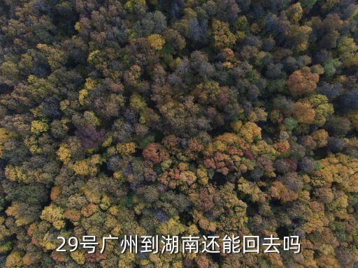 端午能從廣州回湖南嗎，29號廣州到湖南還能回去嗎