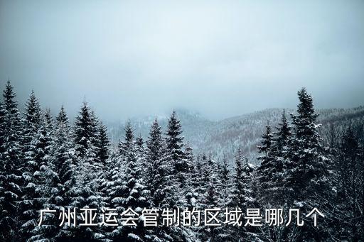 廣州亞運會管制的區(qū)域是哪幾個