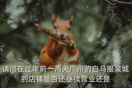 廣州白馬封門了嗎，請問在過年前一兩天廣州的白馬服裝城的店鋪是否還繼續營業還是