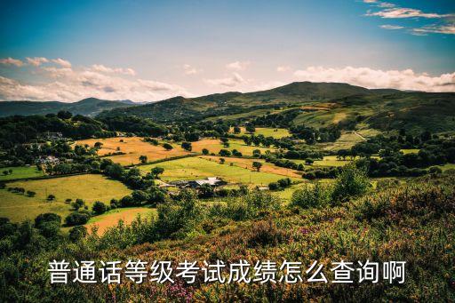 普通話查分，普通話等級考試成績怎么查詢啊