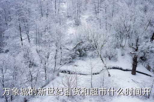萬象城的新世紀(jì)百貨和超市什么時(shí)間開