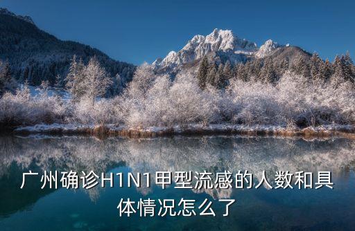 廣州確診H1N1甲型流感的人數和具體情況怎么了