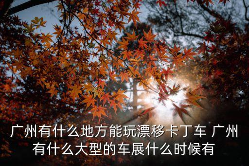 在廣州哪里有卡丁車，廣州哪里有卡丁車玩