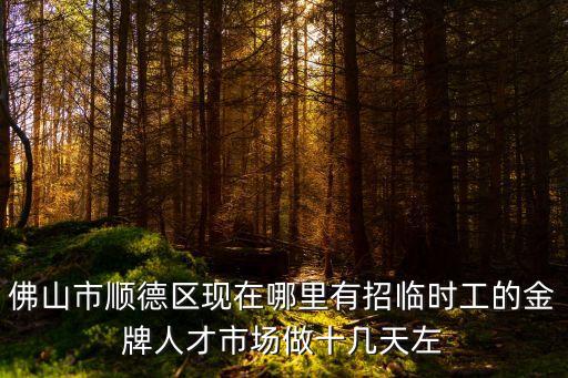 廣州佛山市順德區招聘，廣東省順德區大良有什么招聘網