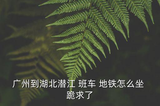 廣州返湖北潛江需要什么，廣州到湖北潛江 班車 地鐵怎么坐 跪求了