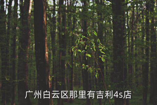 廣州白云區那里有吉利4s店