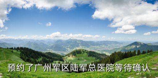 預約了廣州軍區陸軍總醫院等待確認