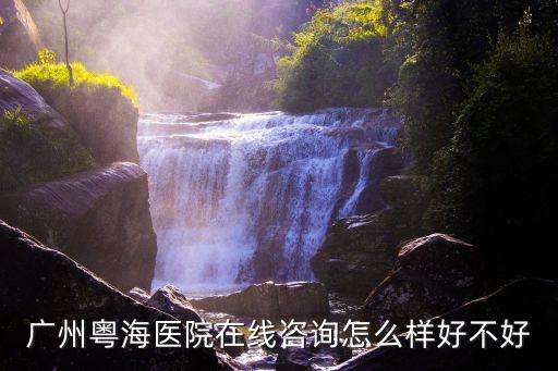 廣州大道粵海醫院，廣州粵海醫院在線咨詢怎么樣好不好
