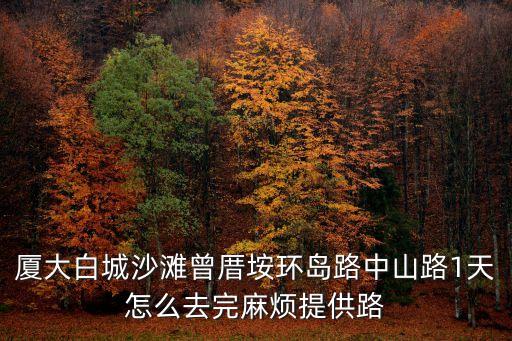 廈大白城沙灘曾厝垵環(huán)島路中山路1天怎么去完麻煩提供路