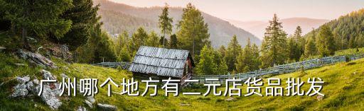 廣州2元貨批發(fā)，廣州哪里有兩元商品批發(fā)價格實惠品種多樣的