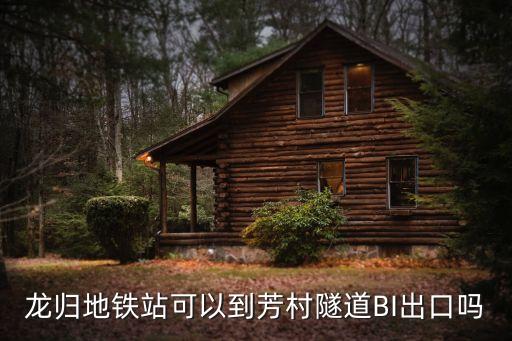 龍歸地鐵站可以到芳村隧道BI出口嗎