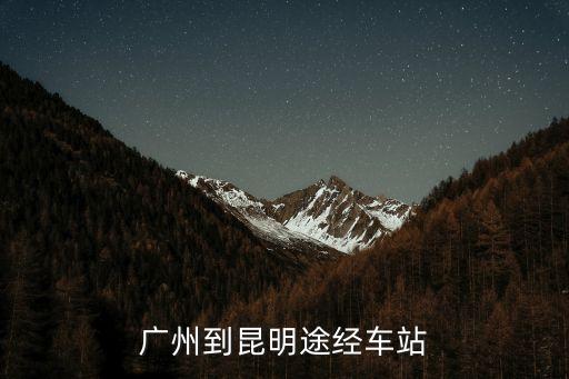 廣州至昆明火車途經哪些站，廣州到昆明1942的火車途中經過哪些站在師宗停嗎