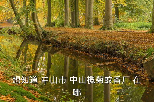 想知道 中山市 中山欖菊蚊香廠 在哪