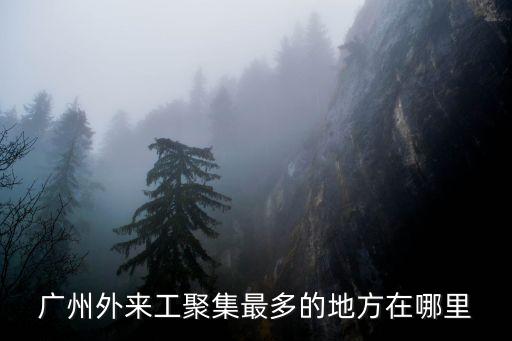 廣州的外來人館，廣州外來務工者聚集地方