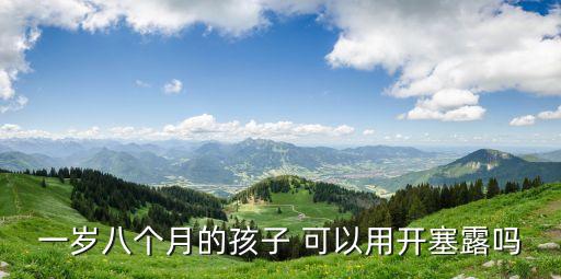 一歲八個月的孩子 可以用開塞露嗎