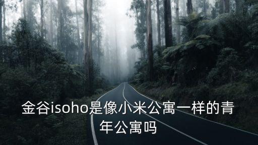 金谷isoho是像小米公寓一樣的青年公寓嗎