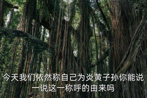 今天我們依然稱自己為炎黃子孫你能說一說這一稱呼的由來嗎