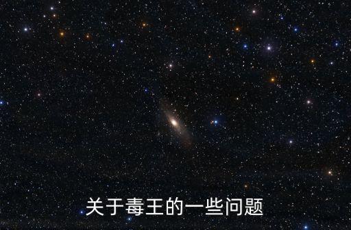 關于毒王的一些問題