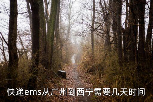 快遞ems從廣州到西寧需要幾天時間