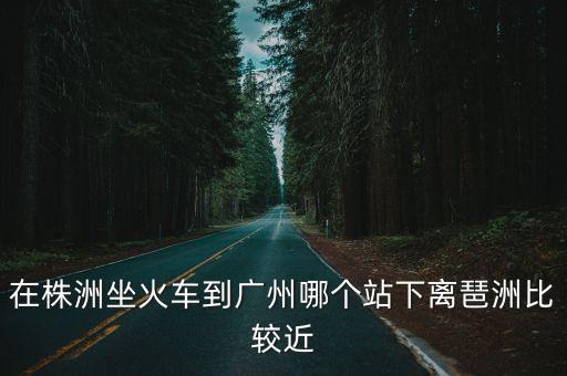 在株洲坐火車到廣州哪個站下離琶洲比較近