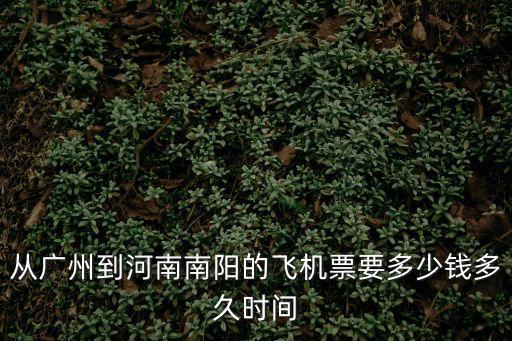 從廣州到河南南陽的飛機(jī)票要多少錢多久時(shí)間