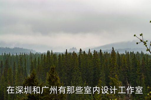 在深圳和廣州有那些室內設計工作室
