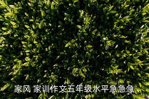 家規家風家訓范文，家長寫的家風家規家訓