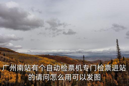 廣州南站有個自動檢票機專門檢票進站的請問怎么用可以發圖