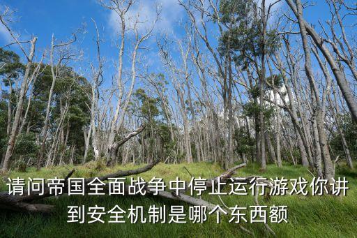 請問帝國全面戰爭中停止運行游戲你講到安全機制是哪個東西額
