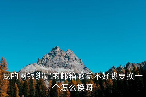 我的網銀綁定的郵箱感覺不好我要換一個怎么換呀