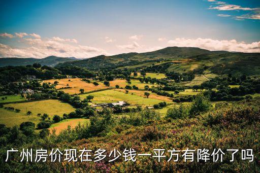廣州房價現在多少錢一平方有降價了嗎