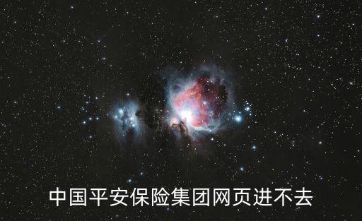 中國平安保險集團網頁進不去