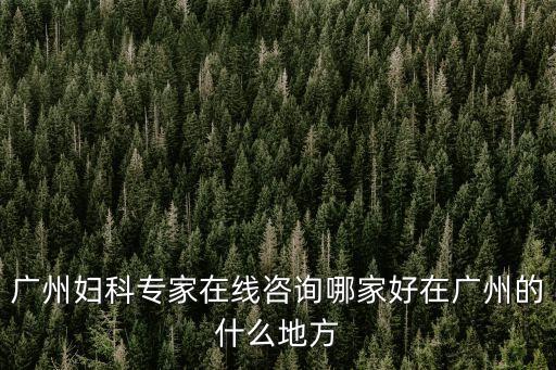 廣州婦科專家在線咨詢哪家好在廣州的什么地方