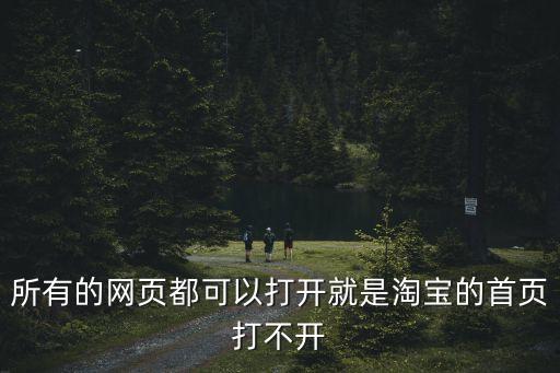 淘寶網首頁打不開，上不了淘寶網首頁