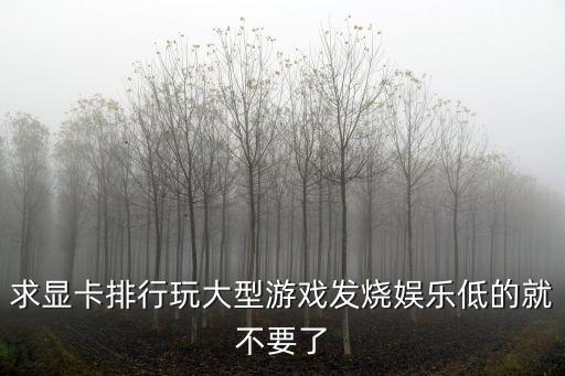 游戲顯卡排行榜，玩游戲什么顯卡好點 最好有個排名