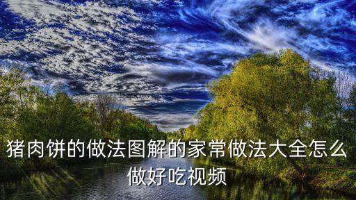 家常肉餅，怎樣做肉餅要簡單一些謝謝了