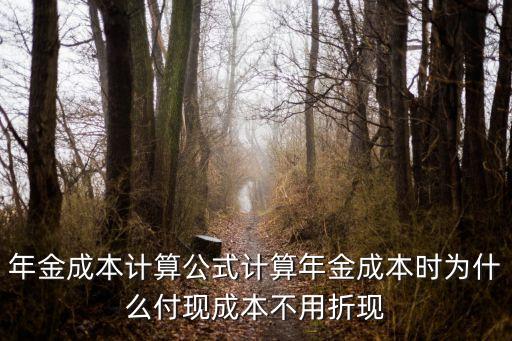 年金成本計算公式計算年金成本時為什么付現成本不用折現