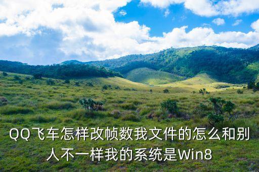 QQ飛車怎樣改幀數(shù)我文件的怎么和別人不一樣我的系統(tǒng)是Win8