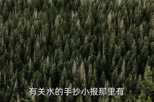 關于水的手抄報，水之韻手抄報
