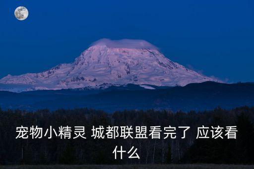 寵物小精靈 城都聯盟看完了 應該看什么