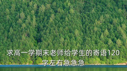 高中班主任寄語，高中老師寄語