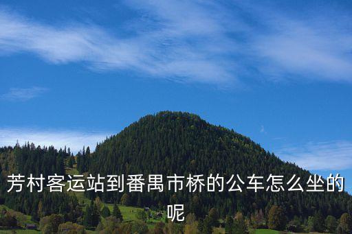 芳村客運站到廣州市橋怎么走，芳村客運站到番禺市橋的公車怎么坐的呢