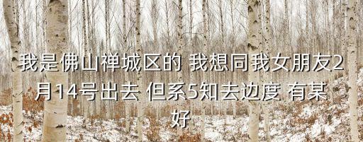 我是佛山禪城區(qū)的 我想同我女朋友2月14號(hào)出去 但系5知去邊度 有某好
