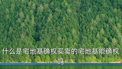 什么是宅地基確權(quán)買賣的宅地基能確權(quán)嗎