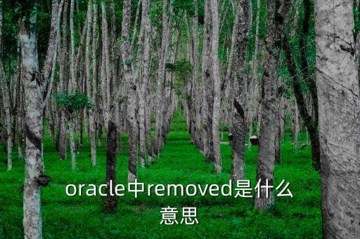 removed，oracle中removed是什么意思