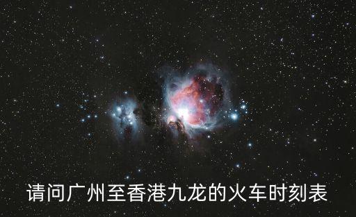 廣州至九龍鐵路貨運列車，請問從廣州搭火車到香港九龍的流程是