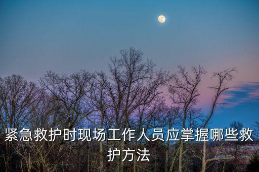 急救方法，緊急救護時現場工作人員應掌握哪些救護方法